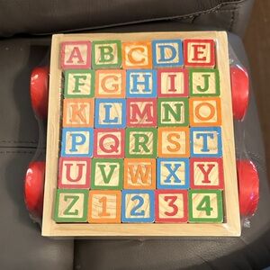 Alphabet Block Cart for Kids